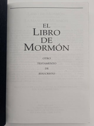 El Libro de Mormón: Otro Testamento de Jesucristo (2 books- corrected copy plus the one with mis-print on p. 626)