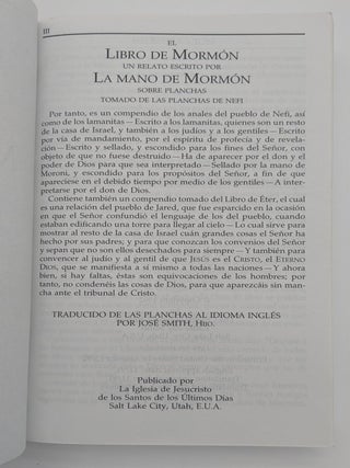 El Libro de Mormón: Otro Testamento de Jesucristo (2 books- corrected copy plus the one with mis-print on p. 626)