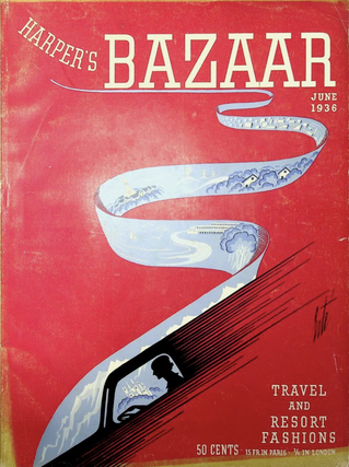 Item #65880 Harper's Bazaar June 1936. Erte, George Hoyningen-Huene, Man Ray, Contributors