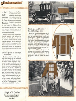 Camping in Comfort. Zagelmeyer Auto Camp Co. Bay City, Michigan
