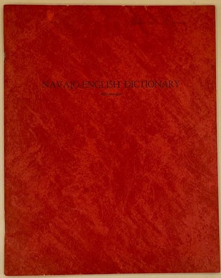 Item #66141 Navajo-English Dictionary. Leon Wall, William Morgan