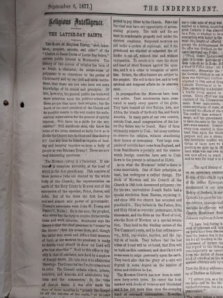 Item #66229 The Independent, Volume XXIX, Number 1501, New York, Thursday, September 6, 1877....