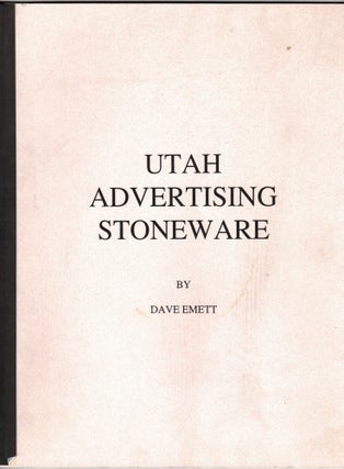 Item #66388 Utah Advertising Stoneware. Crocks, Dave Emett, Jugs, Pottery