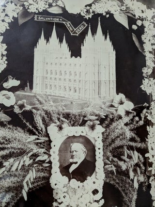 In Memory of Brigham Young, 1893. Large Format Albumen Photograph.