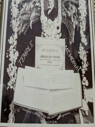 In Memory of Brigham Young, 1893. Large Format Albumen Photograph.