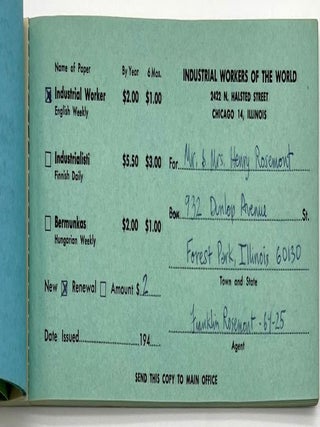 Subscription Book for I.W.W. Publications