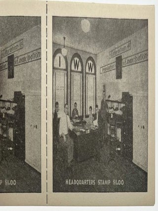 Archive of 22 Industrial Workers of the World stamp booklets, along with loose sheets of stamps and loose stamps