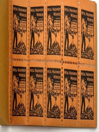 Archive of 22 Industrial Workers of the World stamp booklets, along with loose sheets of stamps and loose stamps