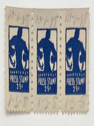 Archive of 22 Industrial Workers of the World stamp booklets, along with loose sheets of stamps and loose stamps