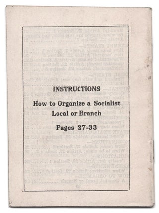 Constitution of the Socialist Party of West Virginia. Amended by The State Convention of the Party In June, 1912. And Approved By Referendum...