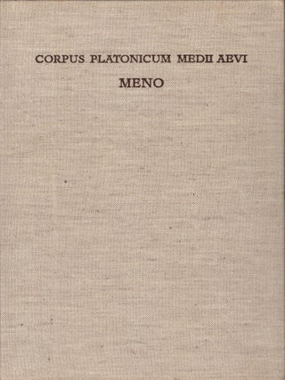Item #68346 Plato Latinus Edidit Raymundus Klibansky Volumen I. Meno Interprette Henrico...