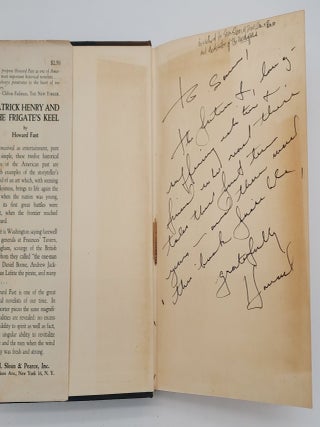 Patrick Henry and the Frigate's Keel and Other Stories of a Young Nation (Inscribed to his publisher)