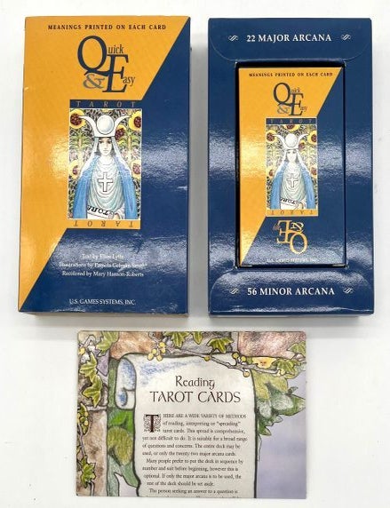 Item #69600 Quick & Easy Tarot. Ellen Lytle, Pamela Colman Smith, Mary Hanson-Roberts.