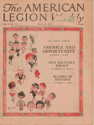 Item #69789 The American Legion Weekly. May 6, 1921. Volume 3, Number 18. Jr. Cover Art John Held