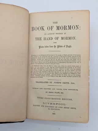 The Book of Mormon: An Account Written by the Hand of Mormon, upon Plates taken from the Plates of Nephi