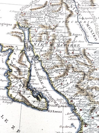 Kaart van Nieuw Mexiko met het Noordelyk Gedeelte van Oud Mexiko of Nieuw Spanje