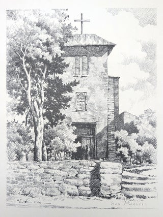 Old Santa Fe: Eight Drawings by Arthur W. Hall (Portfolio folder itself inscribed by Hall)