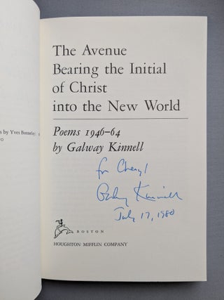 The Avenue Bearing the Initial of Christ into the New World: Poems 1946-64