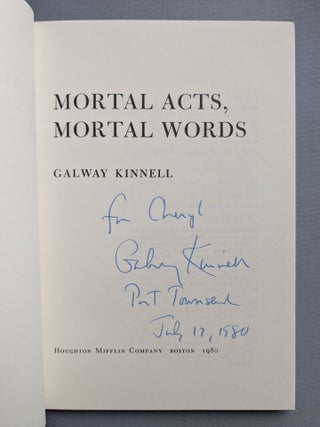 Mortal Acts, Mortal Words