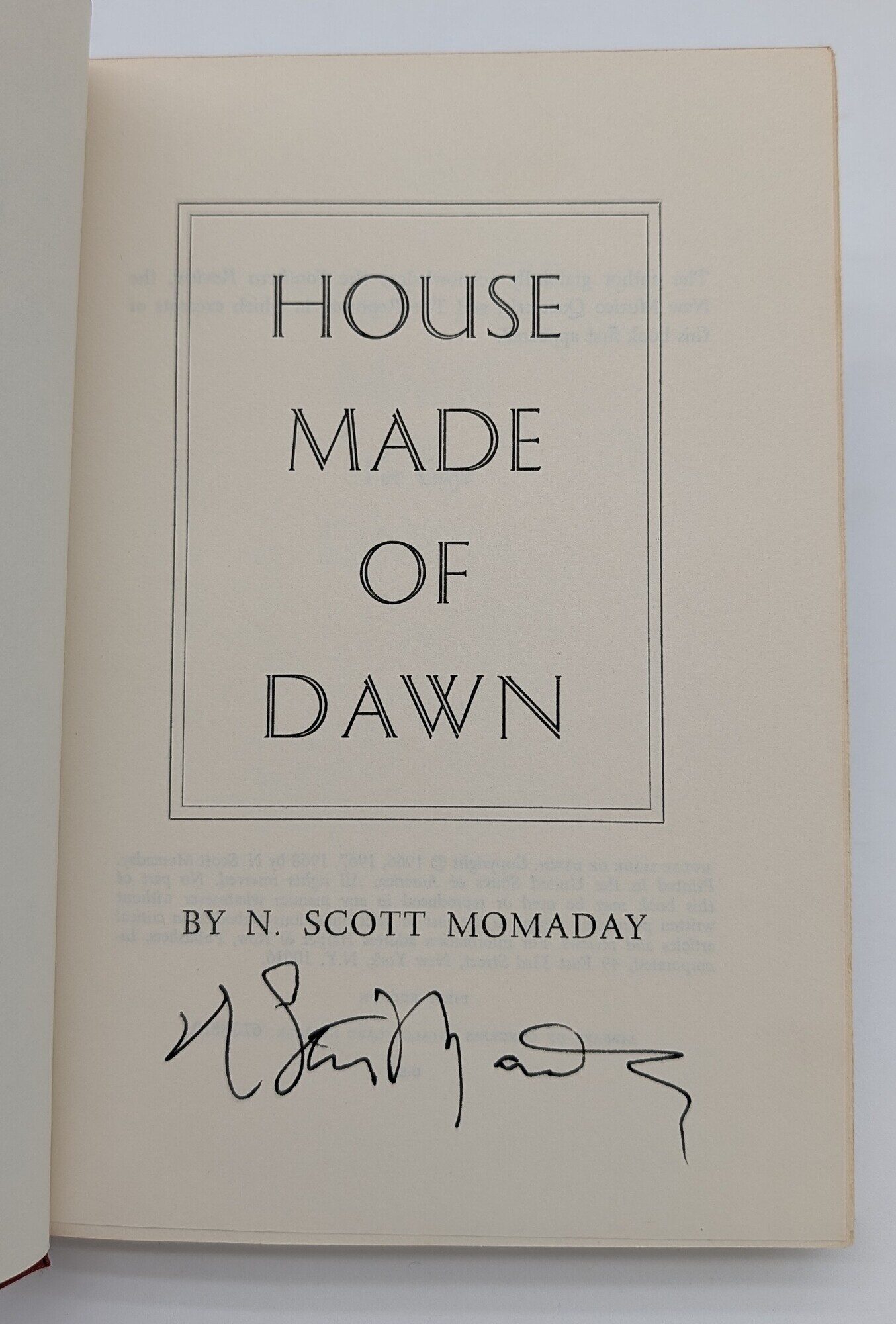Momaday Book House Made of Dawn | N. Scott Momaday | First edition