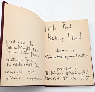 Item #71706 Little Red Riding Hood. Warja Honegger-Lavater