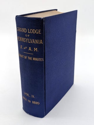Item #71769 Reprint of the Minutes of the Grand Lodge of Free and Accepted Masons of...