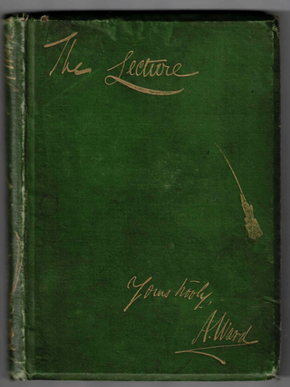Item #9144 Artemus Ward's Lecture (As delivered at the Egyptian Hall, London). Artemus Ward,...